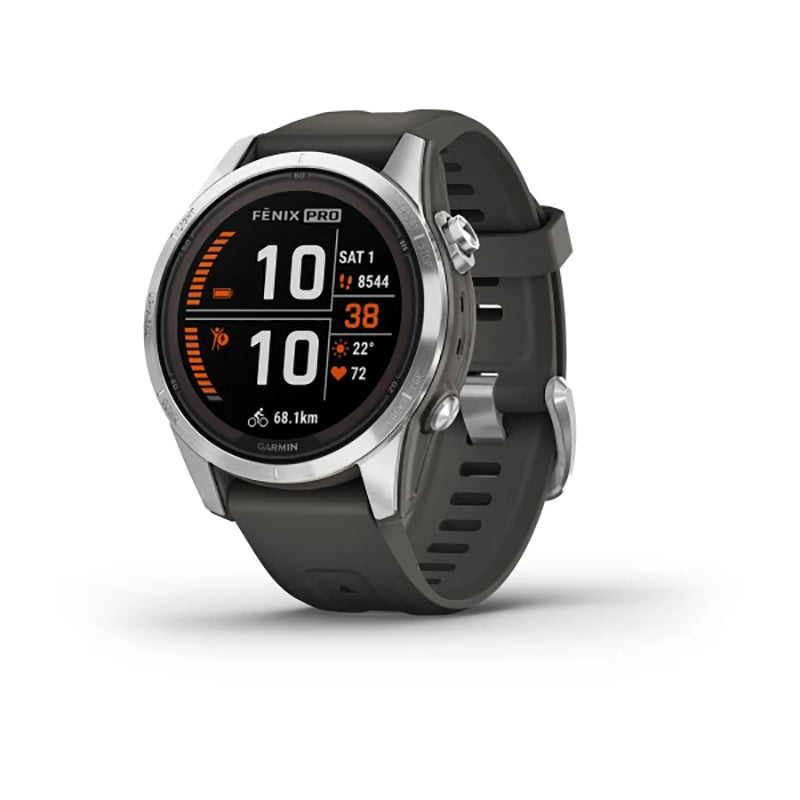 GARMIN Fenix® 7S Pro Solar Edition Silver with Graphite Band