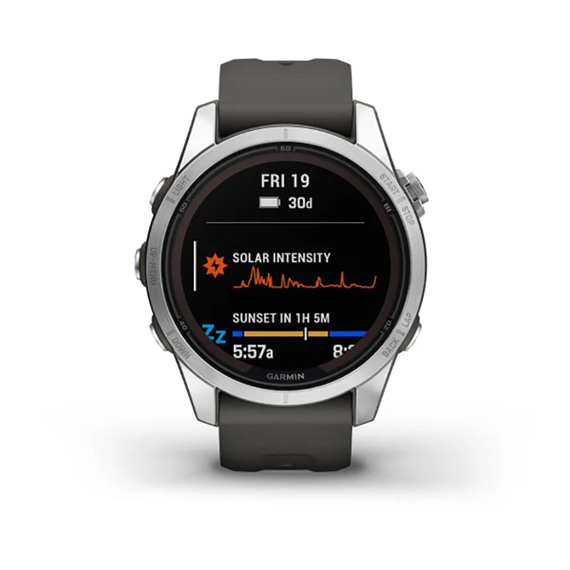 GARMIN Fenix® 7S Pro Solar Edition Silver with Graphite Band