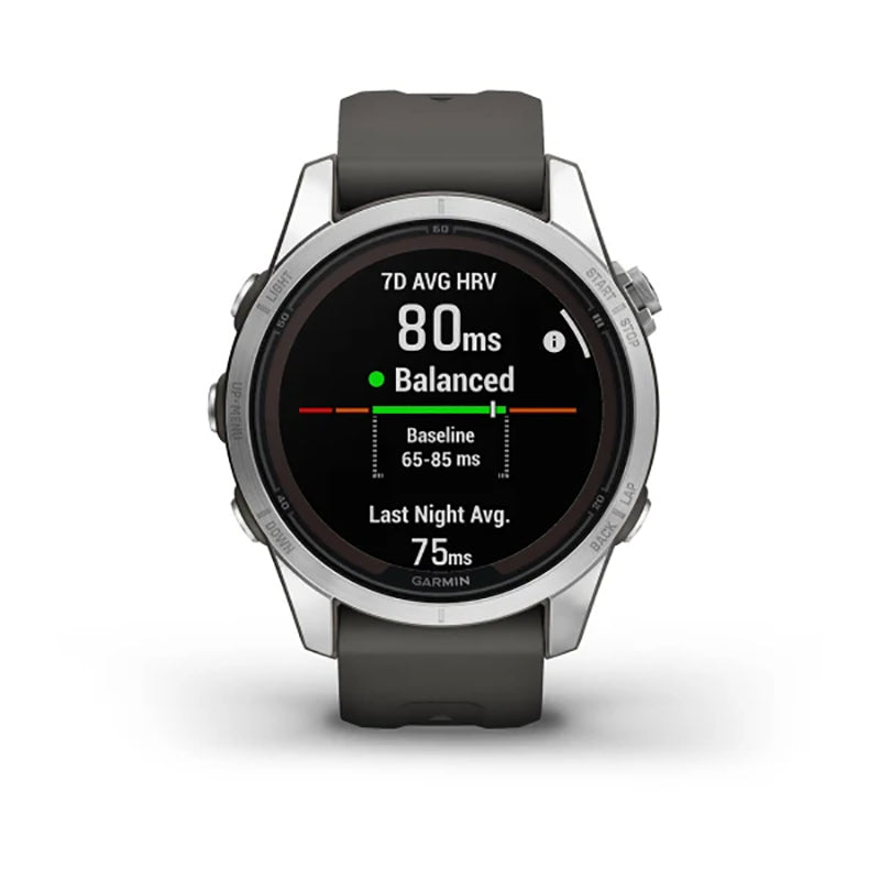 GARMIN Fenix® 7S Pro Solar Edition Silver with Graphite Band