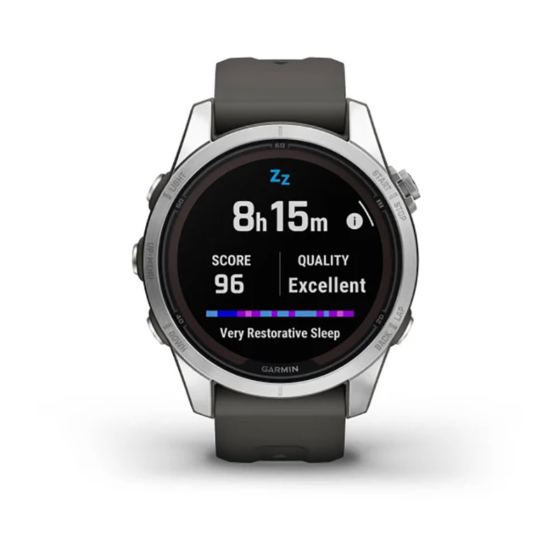 GARMIN Fenix® 7S Pro Solar Edition Silver with Graphite Band