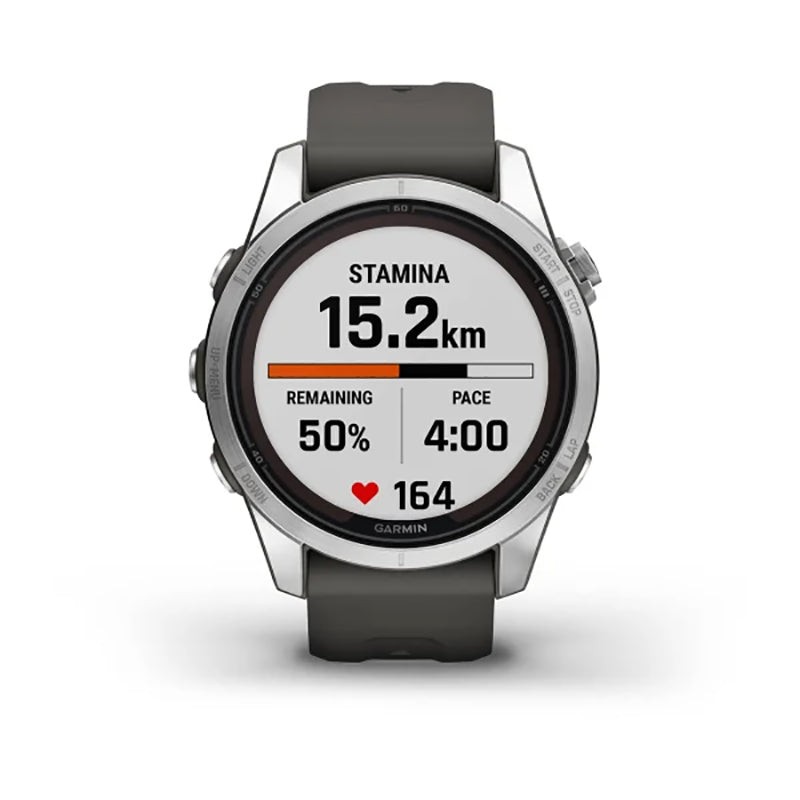 GARMIN Fenix® 7S Pro Solar Edition Silver with Graphite Band