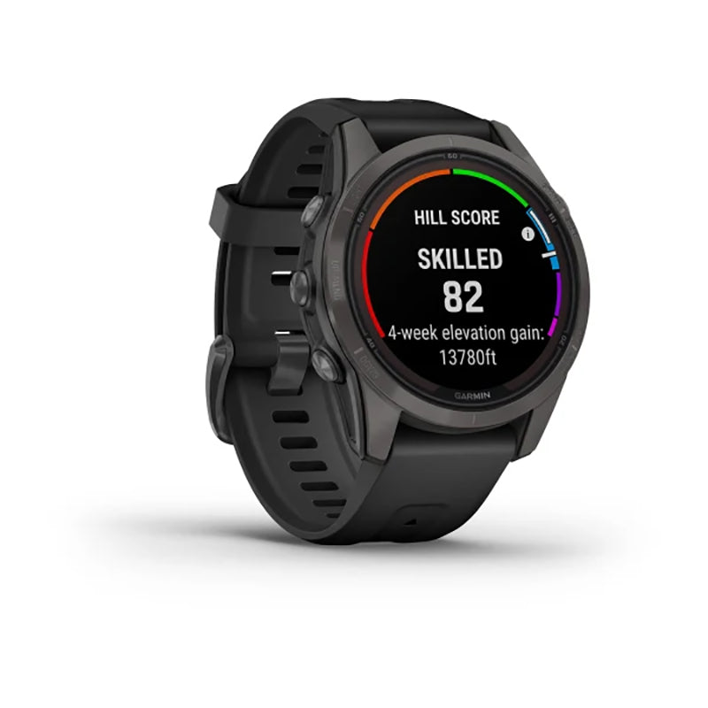 GARMIN Fenix® 7S Pro Sapphire Solar Edition Carbon Grey DLC Titanium with Black Band