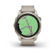 GARMIN Fenix® 7S Pro Sapphire Solar Edition Soft Gold with Limestone Leather Band