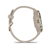 GARMIN Venu® 3S Soft Gold Stainless Steel Bezel with French Grey Case and Silicone Band