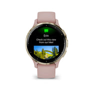 GARMIN Venu® 3S Soft Gold Stainless Steel Bezel with Dust Rose Case and Silicone Band