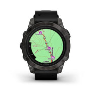 GARMIN Epix™ Pro (Gen 2) Sapphire Edition Carbon Grey DLC Titanium with Black Leather Band