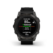 GARMIN Epix™ Pro (Gen 2) Sapphire Edition Carbon Grey DLC Titanium with Black Leather Band