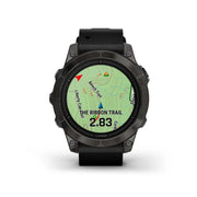 GARMIN Epix™ Pro (Gen 2) Sapphire Edition Carbon Grey DLC Titanium with Black Leather Band