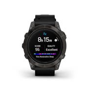 GARMIN Epix™ Pro (Gen 2) Sapphire Edition Carbon Grey DLC Titanium with Black Leather Band