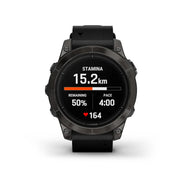 GARMIN Epix™ Pro (Gen 2) Sapphire Edition Carbon Grey DLC Titanium with Black Leather Band