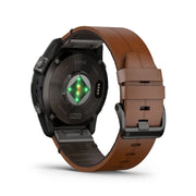 GARMIN Epix™ Pro (Gen 2) Sapphire Edition Carbon Grey DLC Titanium with Chestnut Leather Band