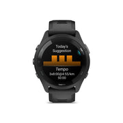 GARMIN Forerunner 265 Black Bezel and Case with Black/Powder Gray Silicone Band