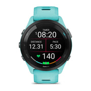 GARMIN Forerunner® 265 Music Black Bezel with Aqua Case and Aqua/Black Silicone Band