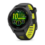 GARMIN Forerunner® 265 Music Black Bezel and Case with Black/Amp Yellow Silicone Band