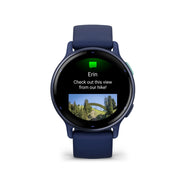 GARMIN Vivoactive® 5 Metallic Navy Aluminium Bezel with Navy Case and Silicone Band