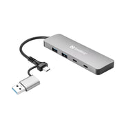 Sandberg USB-C/A to 2x USB-A + 2x USB-C Hub