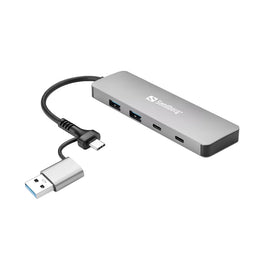 Sandberg USB-C/A to 2x USB-A + 2x USB-C Hub