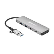 Sandberg USB-C/A to 2x USB-A + 2x USB-C Hub