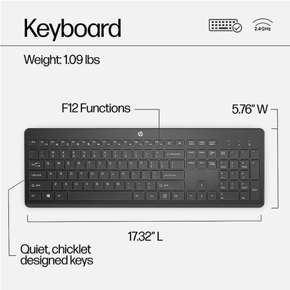 HP 230 Wireless Mouse and Keyboard Combo - Black