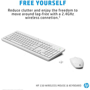 HP 230 Wireless Keyboard and Mouse Combo - White