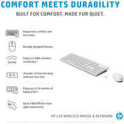 HP 230 Wireless Keyboard and Mouse Combo - White