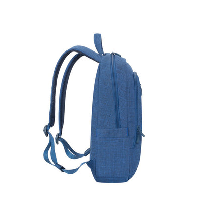 RivaCase 7560 Blue Laptop Canvas Backpack 15.6"