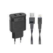 RivaCase Rivapower VA4125 Wall Charger (2 USB /3.4 A), with MFi Lightning Cable