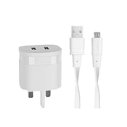 RivaCase RivaPower VA4423 Wall Charger UK Plug (2 USB /3.4 A), with Micro USB Cable