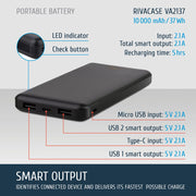 RivaCase VA2137 10000mAh Portable Rechargeable Battery