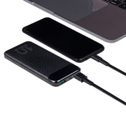 RivaCase QC/PD 20W LCD 10,000mAh Portable Battery Black