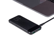 RivaCase QC/PD 20W LCD 10,000mAh Portable Battery Black