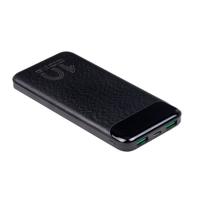 RivaCase QC/PD 20W LCD 10000mAh Portable Battery Black