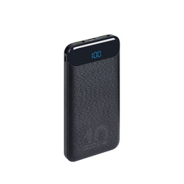 RivaCase QC/PD 20W LCD 10000mAh Portable Battery Black (Powerbank)