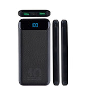 RivaCase QC/PD 20W LCD 10,000mAh Portable Battery Black
