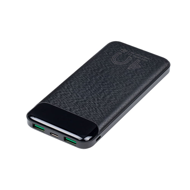 RivaCase QC/PD 20W LCD 10000mAh Portable Battery Black