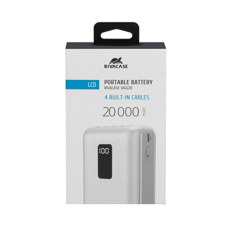 RivaCase EU Portable Battery 20000mAh White