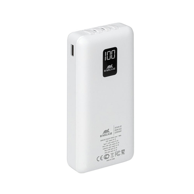 RivaCase EU Portable Battery 20000mAh White