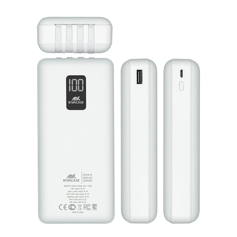 RivaCase EU Portable Battery 20000mAh White