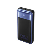 RivaCase VA1075 20000mAh, Black EU, QC/PD 45W Portable Battery with LCD For Laptops (Powerbank)
