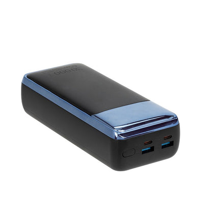 RivaCase EU, QC/PD 65W 30000 mAh Portable Battery with LCD Black For Laptops