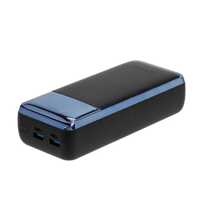 RivaCase EU, QC/PD 65W 30000 mAh Portable Battery with LCD Black For Laptops