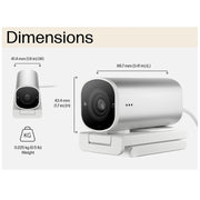 HP 960 4K Streaming Webcam - Works with Zoom, Chrome & Microsoft Teams