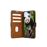 dbramante1928 Copenhagen Wallet Folio Full Grain Leather Case For iPhone 15 Pro Tan