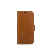 dbramante1928 Copenhagen Wallet Folio Full Grain Leather Case For iPhone 15 Pro Max Tan