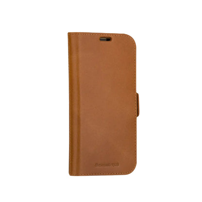 dbramante1928 Copenhagen Wallet Folio Full Grain Leather Case For iPhone 15 Pro Max Tan