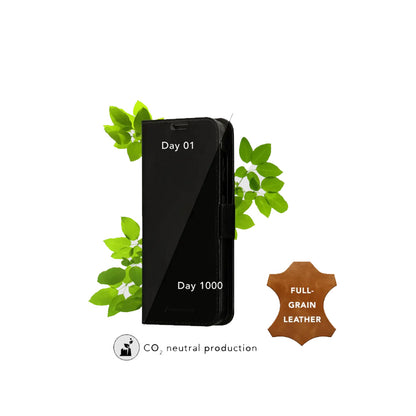 dbramante1928 Lynge 2-in-1 Full Grain Leather Wallet Case for iPhone 14 Pro Black