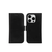 dbramante1928 Lynge Wallet Folio Full Grain Leather Black Case For iPhone 15 Pro Max