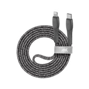 RivaCase PS6107 GR12 Type-C / Lightning Nylon Braided Cable 1.2m Grey