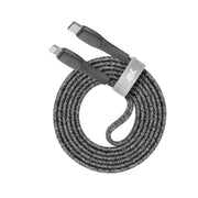 RivaCase PS6107 GR12 Type-C / Lightning Nylon Braided Cable 1.2m Grey