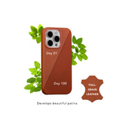 dbramante1928 Roskilde MagSafe Full Grain Leather Tan Case For iPhone 15